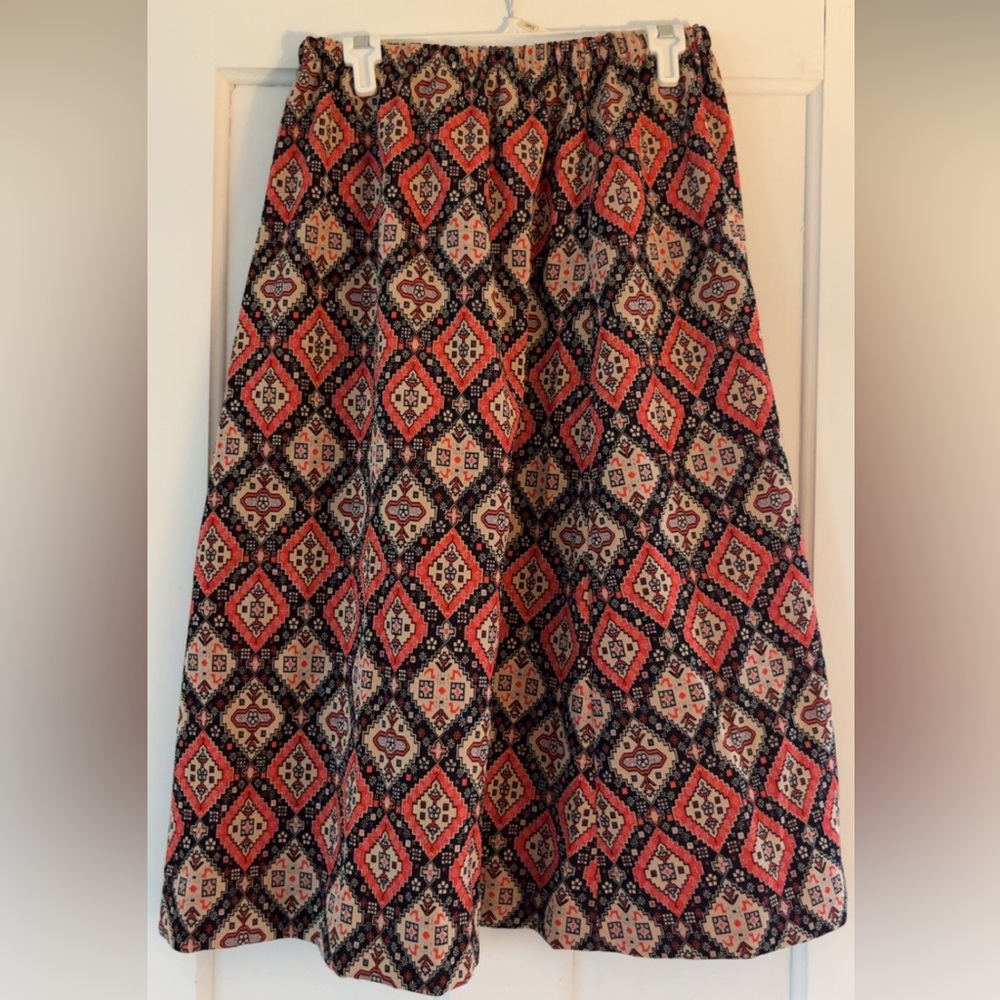 Patterned Boho Maxi Skirt